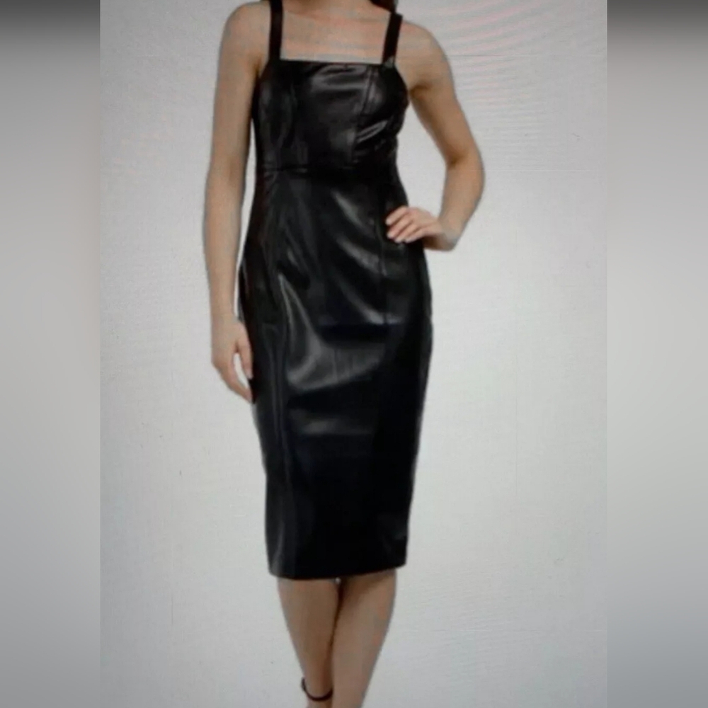 Black Sheath Dress with Square Neck for Night Out